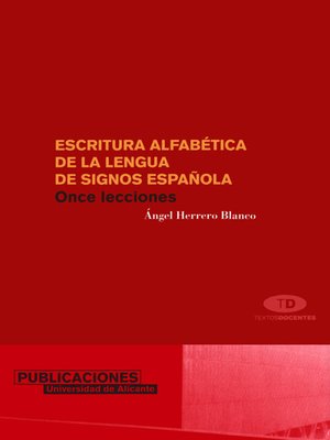 cover image of Escritura alfabética de la lengua de signos española